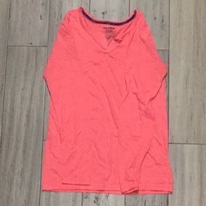 Fluorescent pink long sleeve shirt